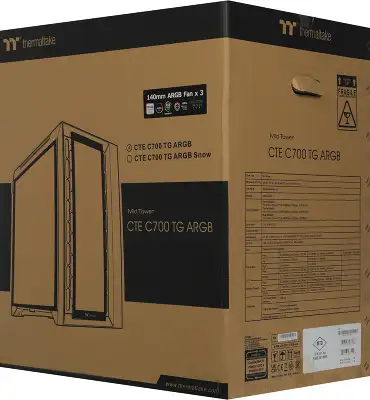 Корпус Thermaltake CTE C700 TG ARGB черный без БП ATX 12x120mm 8x140mm 2x200mm 2xUSB3.0 audio bott PSU