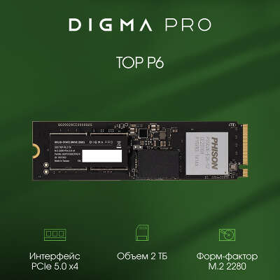 Твердотельный накопитель NVMe 2Tb [DGPST5002TP6T4] (SSD) Digma Pro Top P6