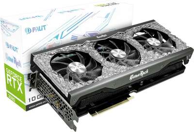 Видеокарта Palit NVIDIA nVidia GeForce RTX 3080 GameRock V1 10Gb DDR6X PCI-E HDMI, 3DP