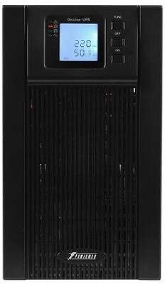 ИБП POWERMAN Online 2000, LCD, двойного преобразования, 2000ВА, 1800Вт, 3 евророзетки с резервным питанием, USB, RS232, слот SNMP, разъем EPO, батарея 12В 9Ач 4 шт., 191 х 460 х 337 мм., 20 кг./ UPS POWERMAN Online 2000, LCD, double conversion, 2000VA, 18