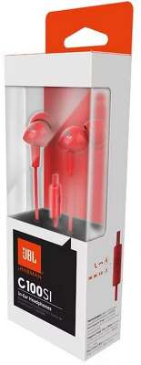 Наушники JBL C100SI Wired In-Ear Headphones Red