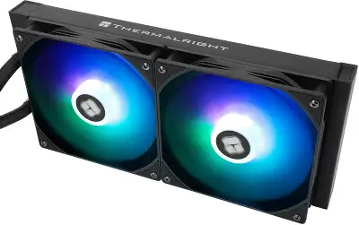 Система водяного охлаждения Thermalright Frozen Warframe 280 ARGB Soc-AM5/AM4/1200/1700/1851 черный 4-pin 29.8dB Al LCD Ret (F-WFRAME-280-BL-ARGB)