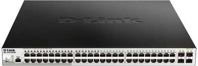 Коммутатор D-Link DGS-1210-52P/ME/B1A Управляемый коммутатор 2 уровня с 48 портами 10/100/1000Base-T и 4 портами 1000Base-X SFP (порты 1-8 с поддержкой PoE 802.3af/802.3at (30 Вт) {2} (429163)