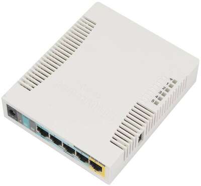 MikroTik RB951Ui-2HnD Беспроводной маршрутизатор, 802.11n, 2.4 ГГц, 300 Мбит/с, LAN 5x100 Мбит/с