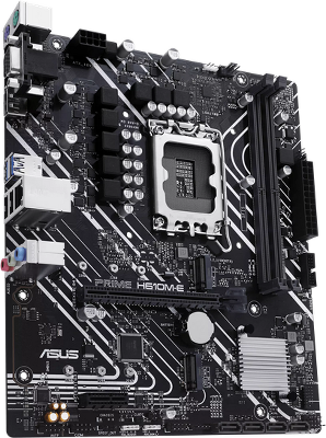 Материнская плата ASUS PRIME H610M-E-CSM, LGA1700, H610, 2*DDR5, 4*SATA, 2*M.2, 2*USB 3.2, 2*USB 2.0, 1*PCIx16, 1*PCIx1, DP+VGA+HDMII, mATX; 90MB1G10-M0EAYC