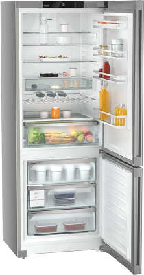 Холодильники LIEBHERR/ Plus, EasyFresh, МК NoFrost, 3 контейнера МК, в. 201,5 см, ш. 75 см, г. 67.5 см, класс ЭЭ A++, внутренние ручки, цвет Steel Finish,,полезный объём: 474 л (346 л + 128 л)