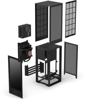 Корпус NZXT H1, черный, Mini-ITX (CA-H16WR-B1-EU)