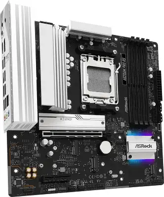 Материнская плата Asrock A620AM Pro RS Socket AM5 AMD A620A 4xDDR5 mATX AC`97 8ch(7.1) 2.5Gg RAID+HDMI+DP