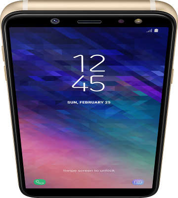 Смартфон Samsung SM-A600F Galaxy A6 2018 Dual Sim LTE, золотой (SM-A600FZDNSER)