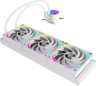 Система водяного охлаждения Formula Oasis L360 ARGB Soc-AM5/AM4/1200/2066/1700/1851 белый 4-pin 1-27dB Al+Cu 360W Ret (OASIS L360 ARGB WH)
