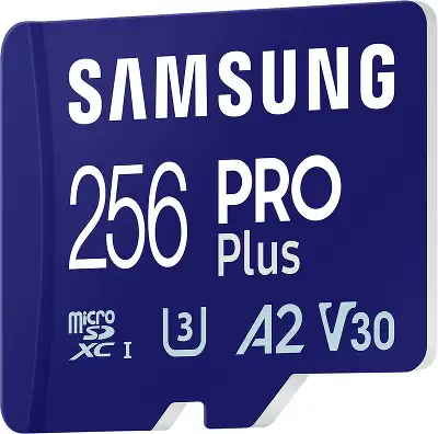 Карта памяти 256 Гб Micro SDXC Samsung PRO Plus Class 10 UHS-I с адаптером [MB-MD256SA]