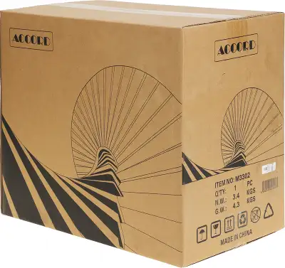 Корпус Accord M3302 черный без БП mATX 7x120mm 2x140mm 1xUSB2.0 1xUSB3.0 audio bott PSU