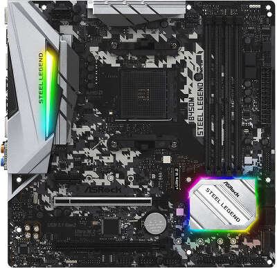 Материнская плата microATX LGAAM4 ASRock B450M STEEL LEGEND