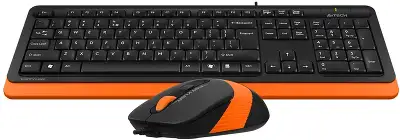 Клавиатура + мышь A4Tech Fstyler F1010 клав:черный/оранжевый мышь:черный/оранжевый USB Multimedia (F1010 ORANGE)