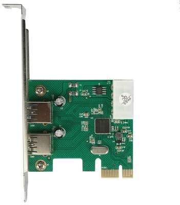 ORIENT AM-3U2PE, Контроллер PCI-Ex1, USB 3.0 2-port ext, ASM1042 chipset, разъем доп.питания, oem (31149)