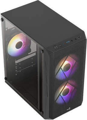 Корпус AeroCool CS-107-A-BK-v2, черный, mATX, Без БП (CS-107-A-BK-v2 )