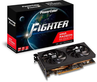 Видеокарта PowerColor AMD Radeon RX 6600 XT Fighter 8Gb DDR6 PCI-E HDMI, 3DP