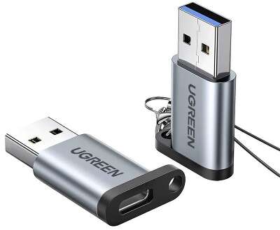 Адаптер UGREEN US276 USB 3.0-A to USB-C M/F Adapter. Цвет: серый