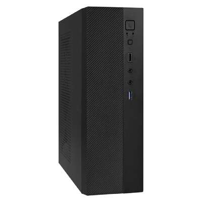 Exegate EX291270RUS Корпус Desktop ExeGate MI-301U-300 (mATX/mini-ITX, 1U-F300S 4см, 1*USB+1*USB3.0, аудио, черный)