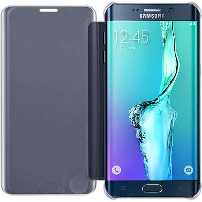 Чехол-книжка Samsung для Samsung Galaxy S6 Edge Plus Clear View Cover, черный (EF-ZG928CBEGRU)