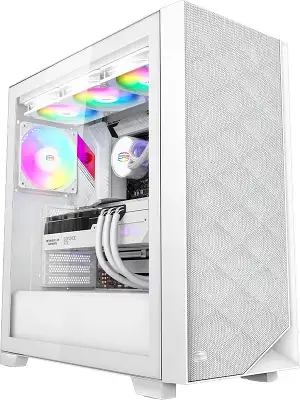 Корпус PcCooler C3D510 WH ARGB белый без БП ATX 5x120mm 5x140mm 2xUSB3.0 audio bott PSU