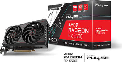 Видеокарта Sapphire AMD Radeon RX 6600 Pulse 8Gb DDR6 PCI-E HDMI, 3DP