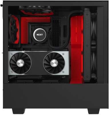 Корпус NZXT H510i Black/red, черный/красный, ATX, Без БП (CA-H510I-BR)