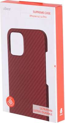 Чехол (клип-кейс) uBear для Apple iPhone 12/12 Pro Supreme case красный (CS68RO61KV-I20)