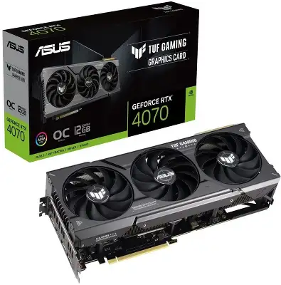 Видеокарта ASUS NVIDIA nVidia GeForce RTX 4070 TUF Gaming 12G OC 12Gb DDR6X PCI-E HDMI, 3DP
