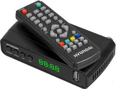 Ресивер DVB-T2 Hyundai H-DVB520 черный