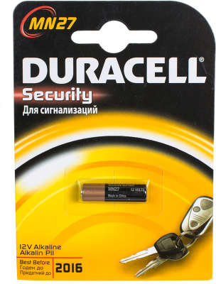 Элемент питания 27A DURACELL MN27 (27A, V27A, 8LR732) (1 шт в блистере)