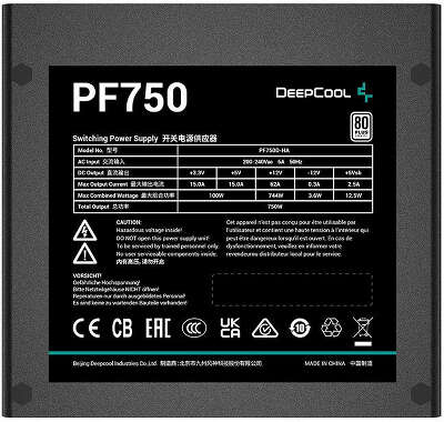 Блок питания 750W Deepcool PF750 ATX