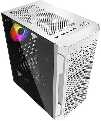 Корпус PowerCase Mistral Micro Z3W Mesh LED, белый, mATX, Без БП (CMIMZW-L3)