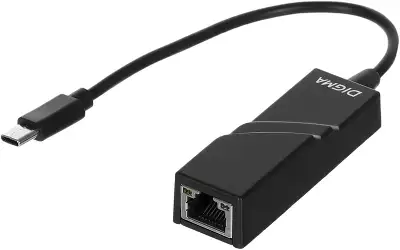 Сетевая карта Digma D-USBC-LAN100, 1xRJ-45, 100 Мбит/с, USB Type-C, Retail