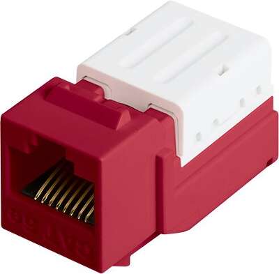 Модуль-вставка NIKOMAX типа Keystone, Кат.5е (Класс D), 100МГц, RJ45/8P8C, FT-TOOL/110/KRONE, T568A/B, неэкранированный, красный - гарантия: 5 лет расширенная / 25 лет системная