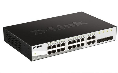 Коммутатор D-Link Настраиваемый L2 коммутатор, 16х1000Base-T, 4хCombo 1000Base-T/SFP, упрощенный интерфейс CLI