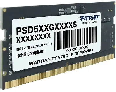 Оперативная память Patriot SL DDR5 8GB 5600MHz SO-DIMM SINGLE 1*8GB CL46 46-46-46-90 1.1V