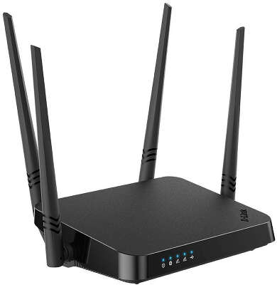 Роутер беспроводной D-Link DIR-825/RU/I1A AC1200 10/100/1000BASE-TX/4G ready черный