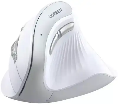 Беспроводная мышь вертикальная UGREEN MU008 (25759) Wireless Vertical Mouse 2.4 GHz&BT. белый
