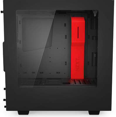 Корпус NZXT S340 черный/красный w/o PSU ATX 3x120mm 3x140mm 2xUSB3.0