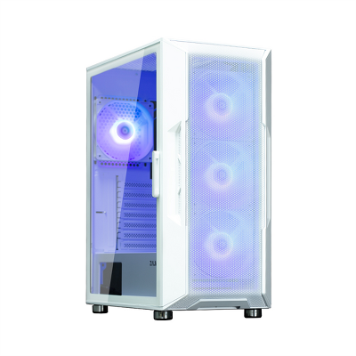 Корпус ZALMAN I3 NEO ARGB WHITE, ATX, WHITE, FRONT MESH, WINDOW, 2x3.5", 3x2.5", 1xUSB2.0, 2xUSB3.0, FRONT 3x120mm ARGB, REAR 1x120mm ARGB