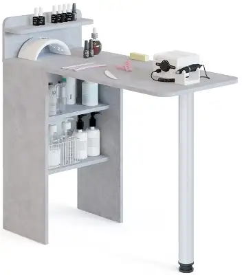 Стол для компьютера Сокол СП-19 складн. столешница ЛДСП бетон каркас хром (00-00015992)