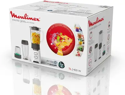 Блендер стационарный Moulinex LM16L110 400Вт черный/белый