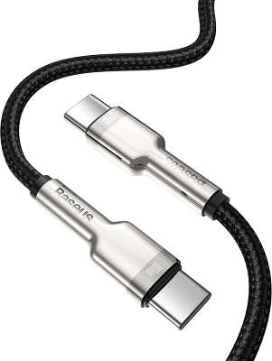 Кабель Baseus Cafule Series Metal Cable USB-C to USB-C 100W, 1 м, Black [CATJK-C01]