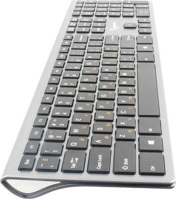 Клавиатура беспроводная Gembird KBW-1, 104 кл., м/медиа, ножничный механизм, бесшумная