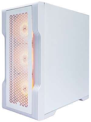 1STPLAYER Корпус TRILOBITE T3 White / mATX, TG / 4x 120mm LED fans inc. / T3-WH-4F1-W