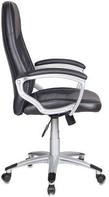 Кресло руководителя Бюрократ T-9910/BLACK черный искусственная кожа крестовина пластиковая (пластик серебро)