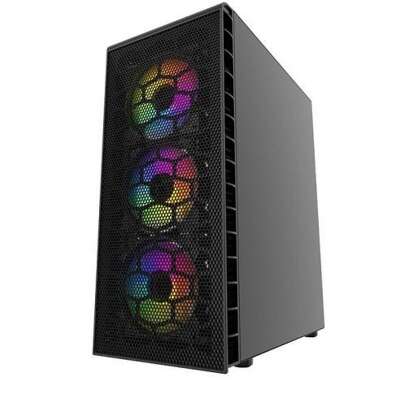 Powercase Mistral Z4C Mesh LED, Tempered Glass, 4x 120mm 5-color fan, чёрный, ATX  (CMIZ4C-L4)