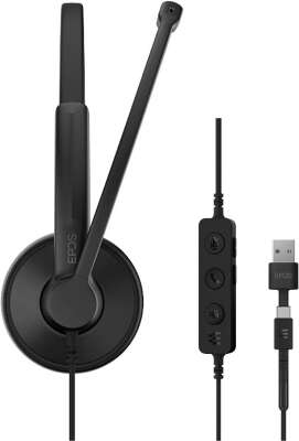 Проводная гарнитура EPOS IMPACT 100 UCMono USB C/A adapter (PN: 1001419)