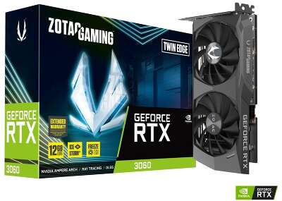Видеокарта ZOTAC NVIDIA nVidia GeForce RTX 3060 Twin Edge 12Gb DDR6 PCI-E HDMI, 3DP